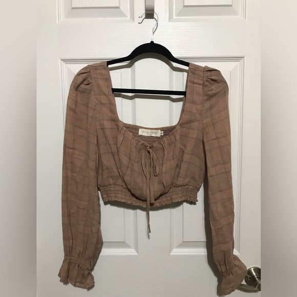 Boho cropped long sleeve blouse - Picture 5 of 8